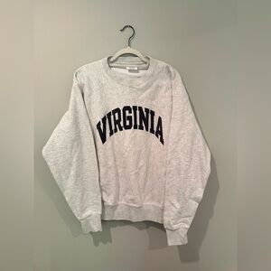 Champion Gray Crew Neck Sweater University of Virginia UVA